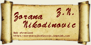 Zorana Nikodinović vizit kartica